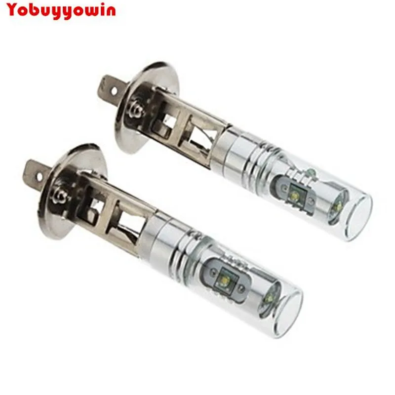 

Free Shipping 2 Pcs H1 25W White Light Cree Chips LED Bulb for Car Fog Lamp DC 12-24V