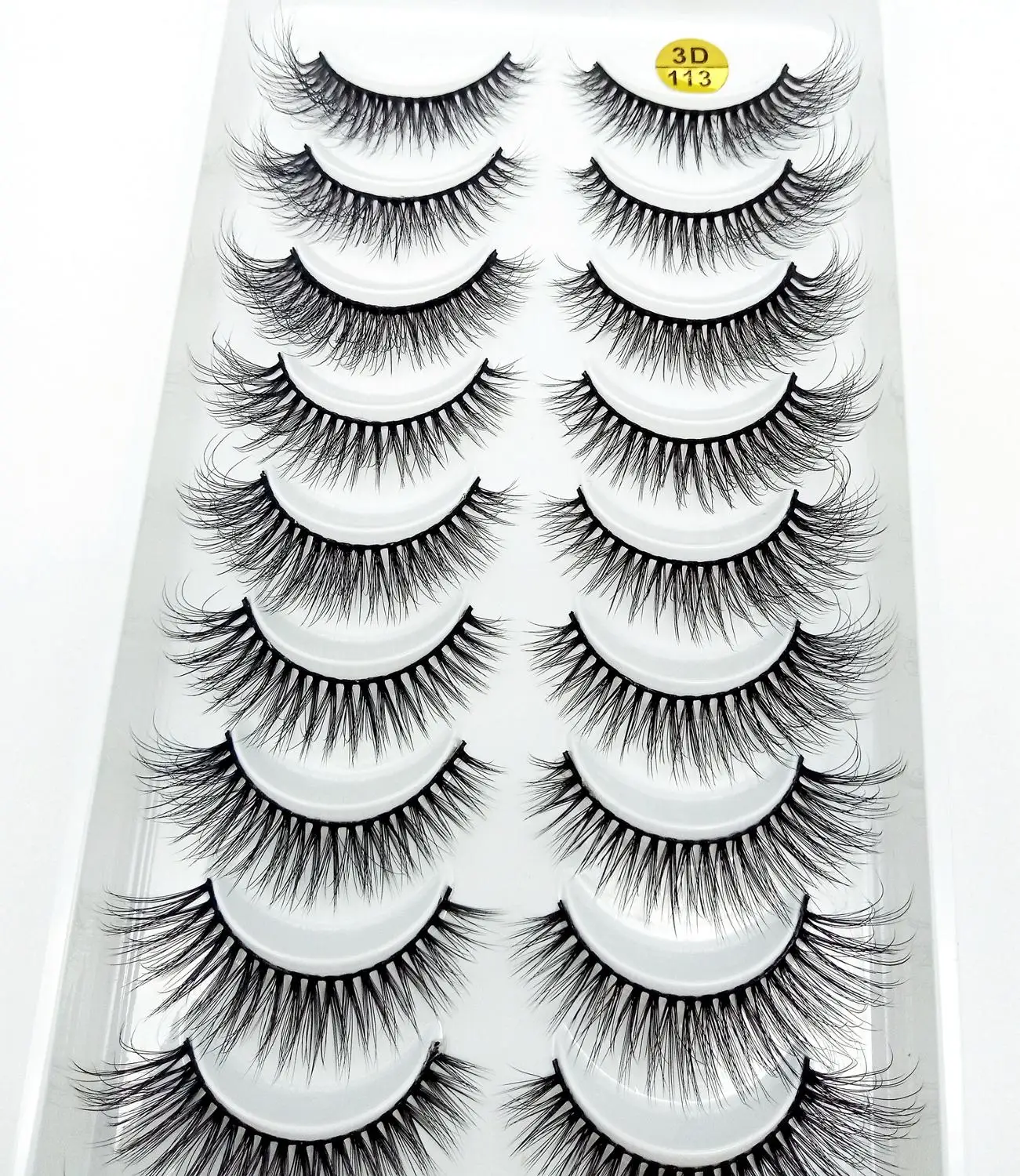 HBZGTLAD 5/10 pairs 100% Real Mink Eyelashes 3D Natural False Eyelashes 3d Mink Lashes Soft Eyelash Extension Makeup Kit Cilios