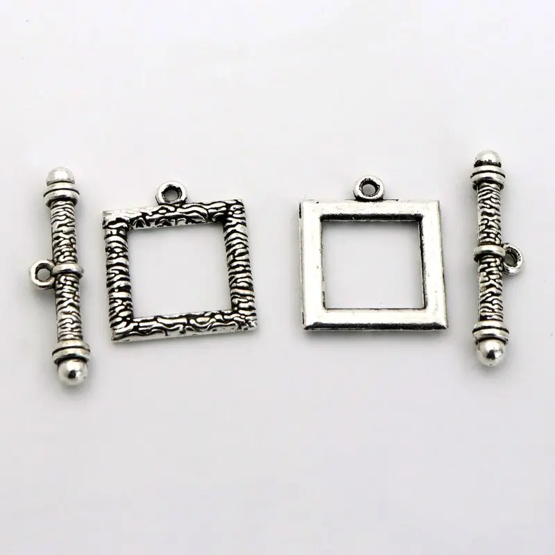 10 Pairs Antike Silber Gold Gemischt Metall Platz OT Spangen Für Schmuck Machen Armband Halskette Diy Zubehör Großhandel Versorgung – Detail 3