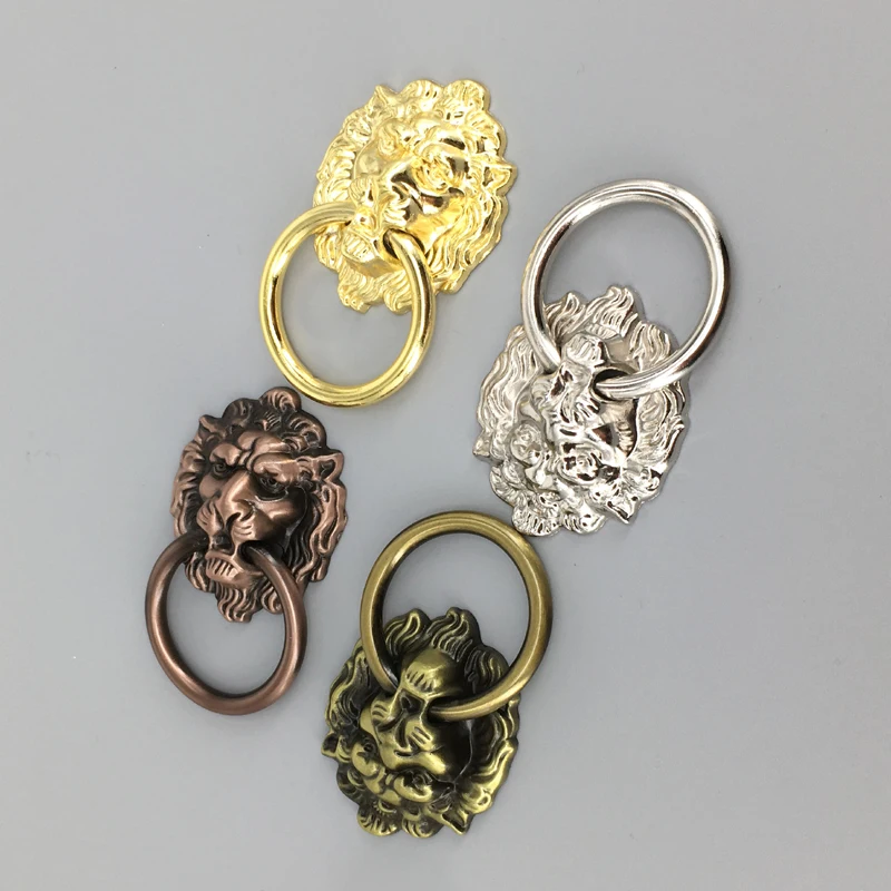 1x Antique Lion Head Drawer Pull Handle furniture kitchen cabinet knobs pull handle/Classical furniture wardrobe handle
