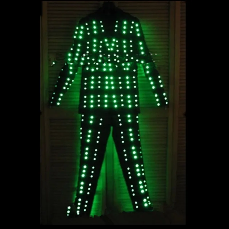 Hot Sale Colorful LED Costume Clothes Festive Party Supplies Luminous Glowing Suits Stage Performance Clothing Robot Costume