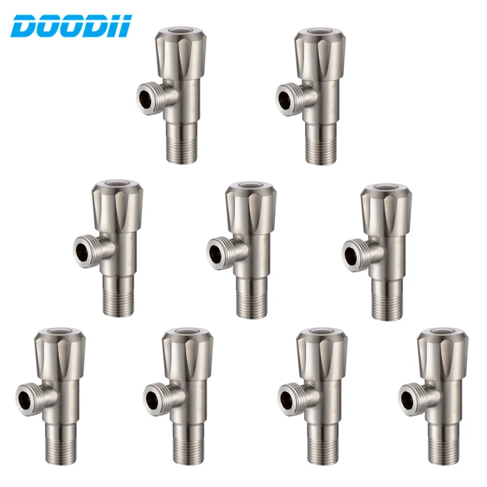 

DooDii SUS304 Angle Valves Stainless Steel Brushed Kitchen Bathroom Accessories Angle Valve for Toilet Sink BasinWater Heater