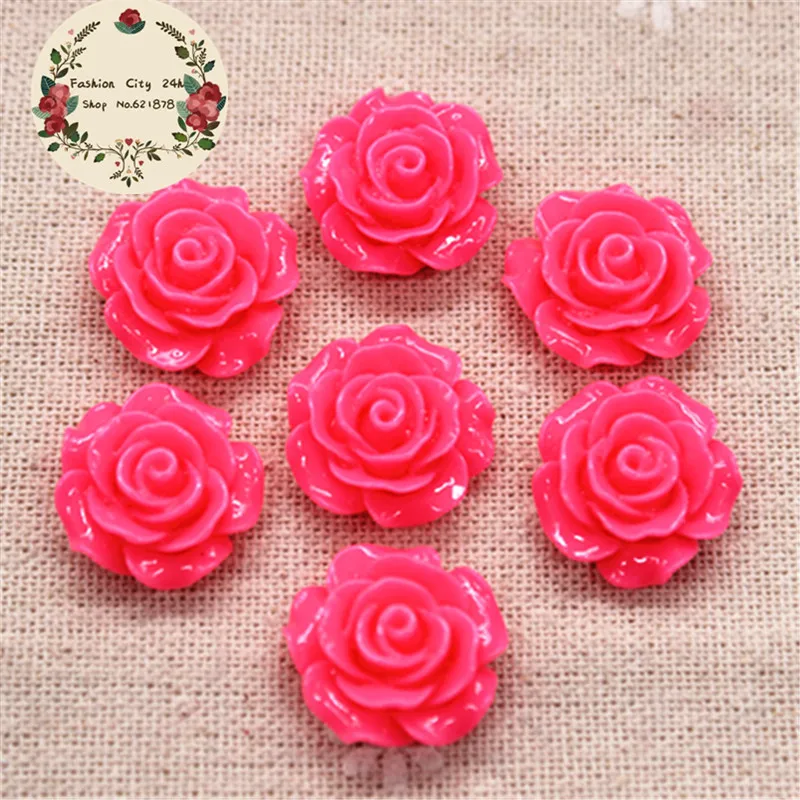 Flor de Camelia de resina, cabujón plano, álbum de recortes DIY, fabricación de manualidades decorativas, 15 colores a elegir, 20mm, 30 piezas