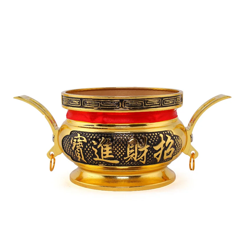 

Buddhism Supplies 6 Inch Copper Incense Burner Worship Buddha Fine Copper Censer Large Lucky Aroma Stove Solemn Ceremony Censer