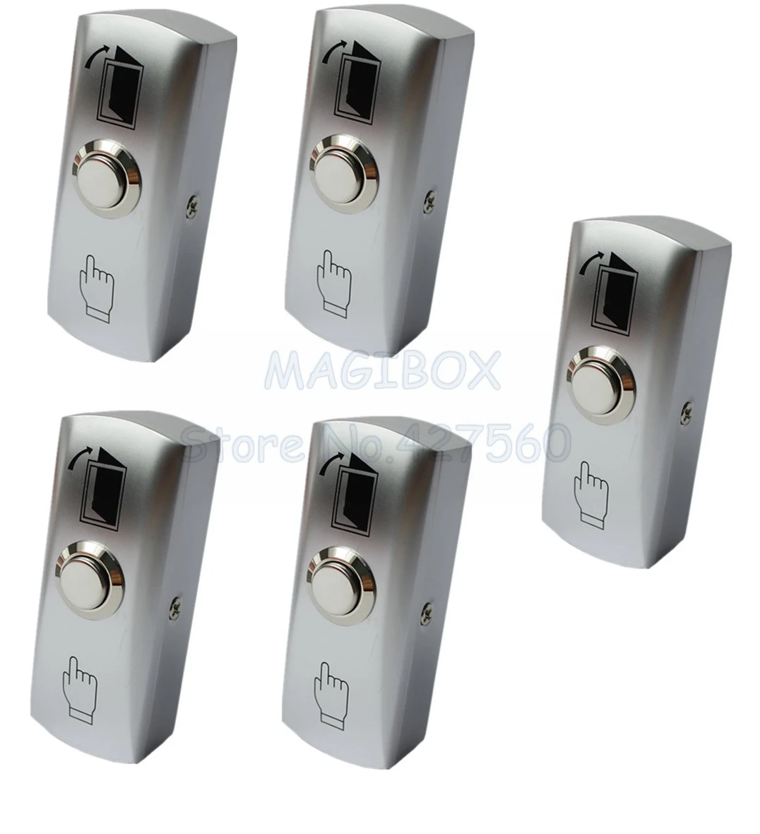 Security Stainless Steel Exit Release Push Out Button Switch Part Door pack of 5