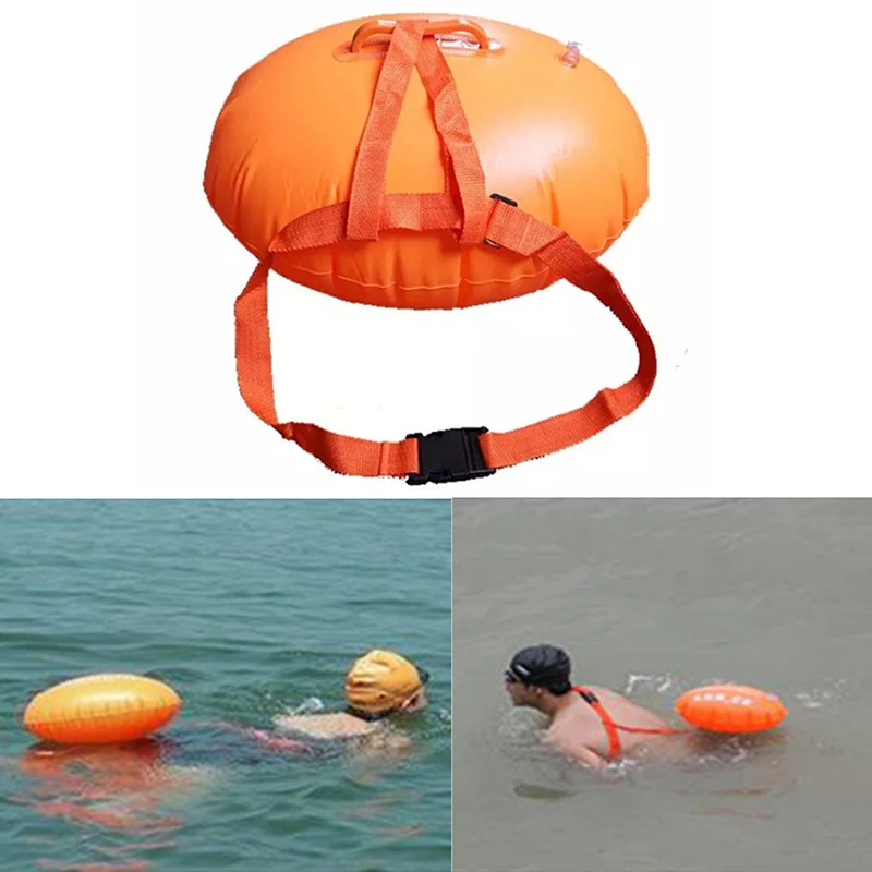 Amalibay กีฬาความปลอดภัยว่ายน้ำอุปกรณ์ความปลอดภัยว่ายน้ำลอยพองทุ่นลอยน้ำสำหรับสระว่ายน้ำเปิด Sea Swim ถุงลมนิรภัย