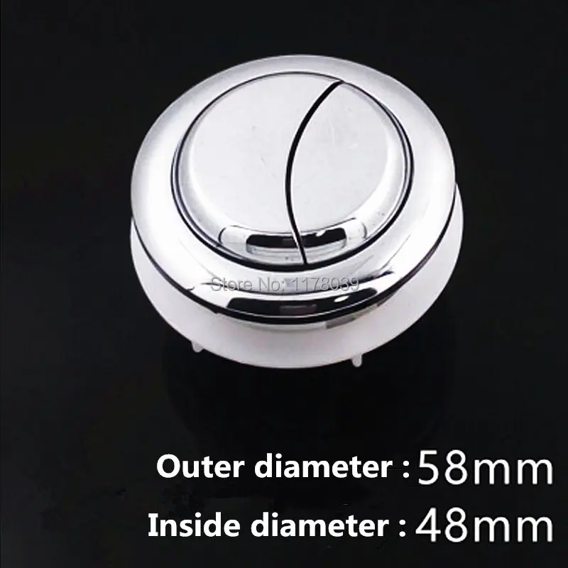 Outer diameter 58mm Round Toilet dual push button,ABS plastic Inside diameter 48mm Toilet Flush push button,J17367