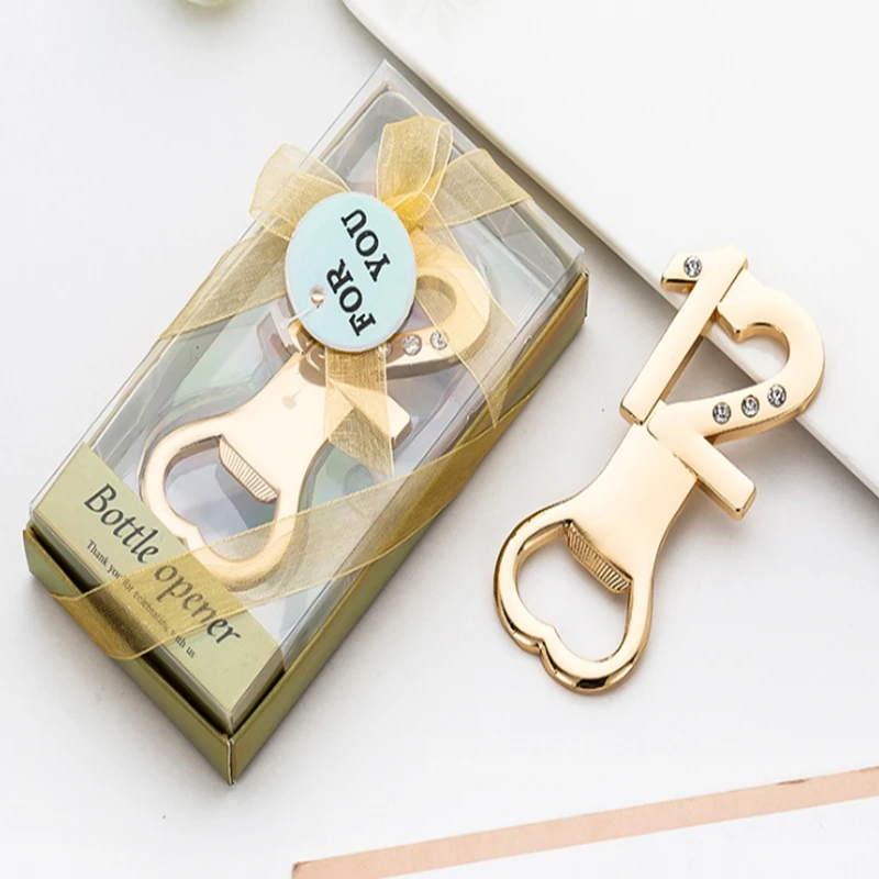 

50pcs/lot 12th Design Golden and silver beer bottle opener Number 12 opener for wedding Anniversary Birthday gifts