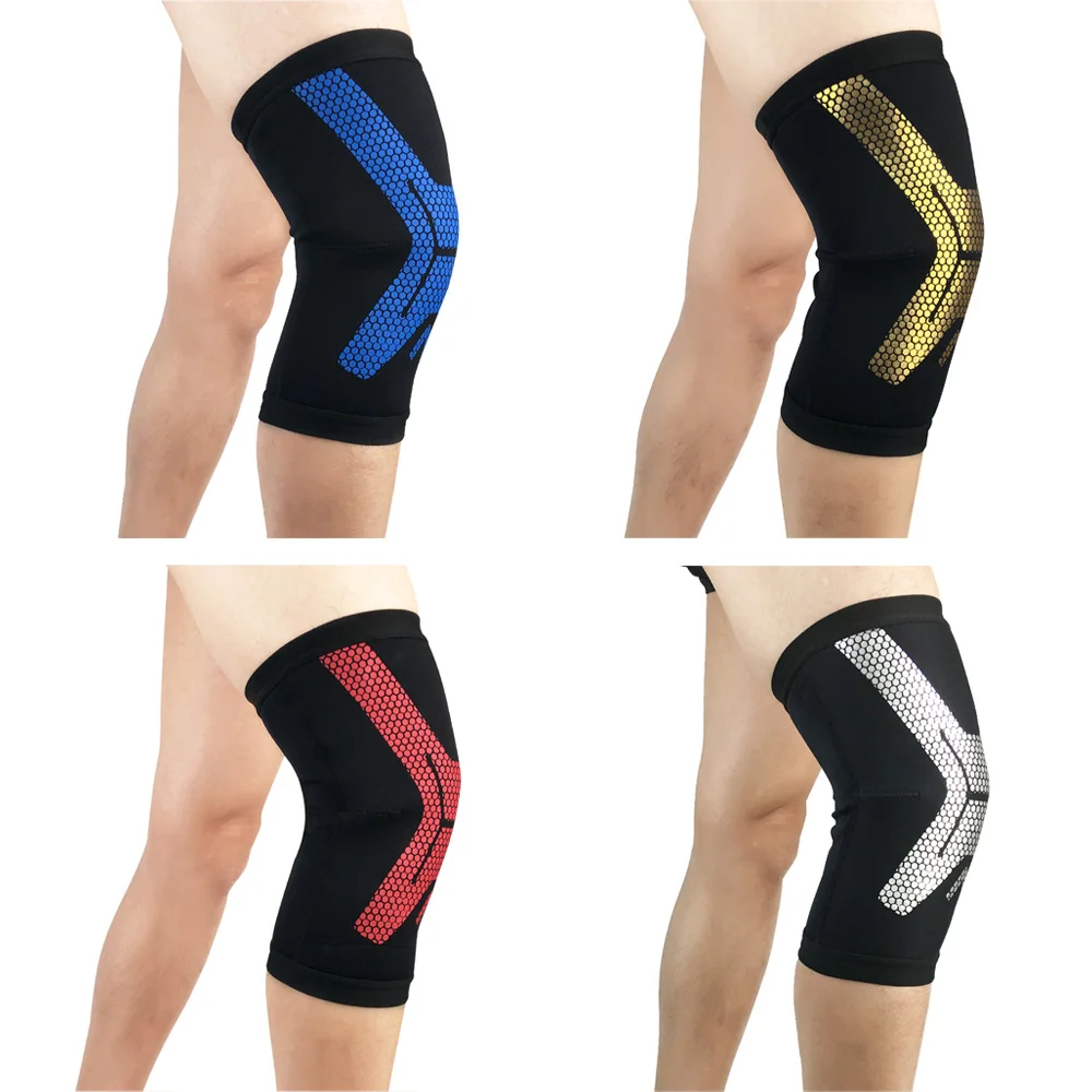 Sports Knee Protection Pads Stylish Pattern Compression Sleeve Supports Running SPSLF0059