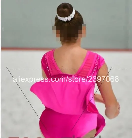 

Kids Figure Skating Dress Girls Figure Skating Dress Red Child Figure Skating Dresses Custom 2017 New Free Shipping F38