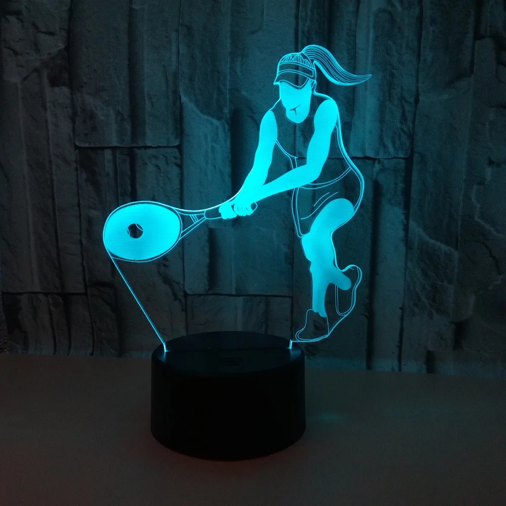 

Tennis 3d Lamp Touch Led Stereovision 3d Night Table Moderne Desk Lamp Home Gift Atmosphere Table Lamps