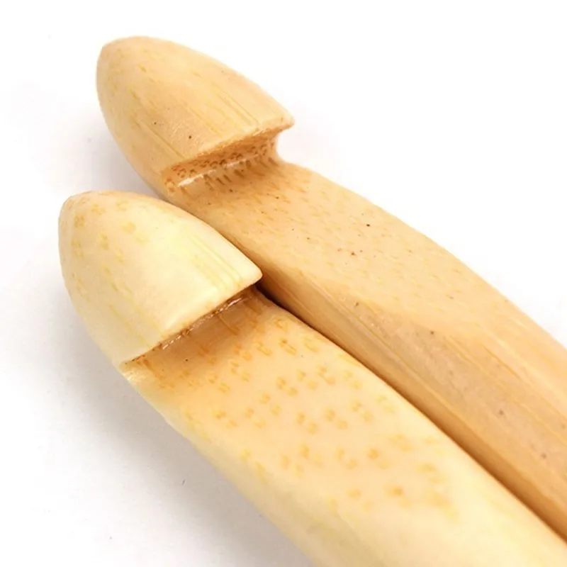 16pcs Bamboo Crochet Hook Set DIY Knitting Needles Handle Home Knitting Weave Yarn Crafts Household Knitting Tools 2mm-12mm