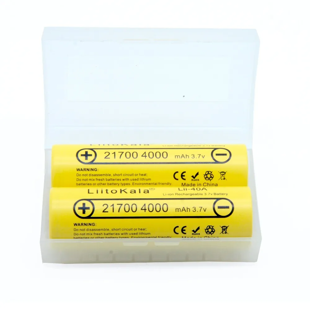 2020 LiitoKala Lii-40A 21700 4000mAh  Li-Ni Battery 3.7V 40A for High discharge Mod / Kit 3.7V 15A power 5C Rate Discharge