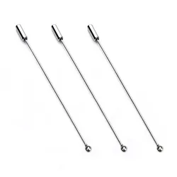 20pcs/lot 90mm Length Rhodium Color Copper Brooch Pins Metal Hat Pin With Stopper Safety Pins For DIY Jewelry Making Accessories