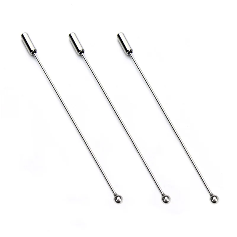 20 sztuk / partia 90 mm długości Rodowany kolor Miedziane broszki Metalowa szpilka do kapelusza z zatyczką Szpilki zabezpieczające do biżuterii DIY Akcesoria do tworzenia biżuterii