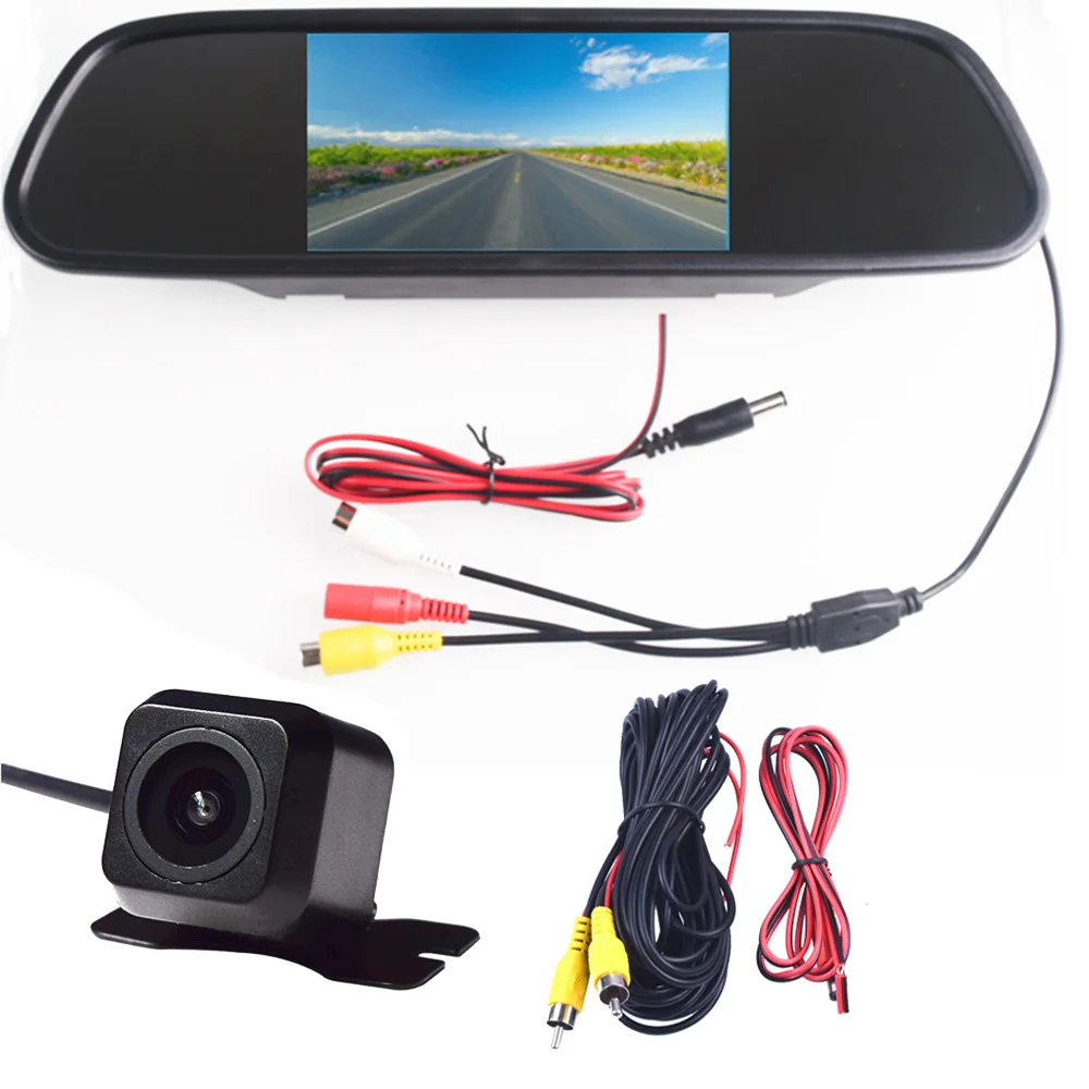 

Night Vision Reverse CCD LED Rear View Camera With 5" 5 Inches TFT Parking Monitor Video Player And 2RCA Video Input