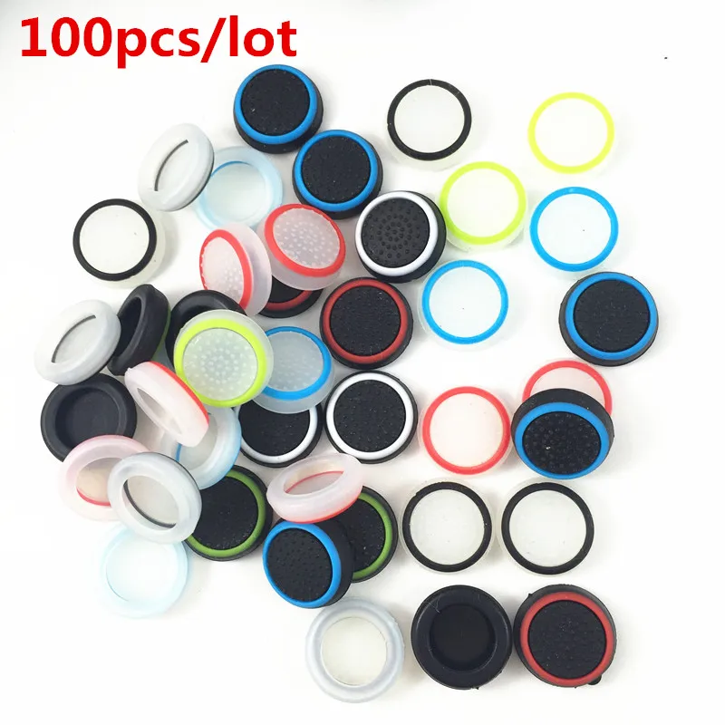 

100pcs Silicone Analog Controller Thumb Stick Grip Cap Cover for Sony Playstation 4 PS4 PS3 Xbox one Xbox 360 Controller Gamepad