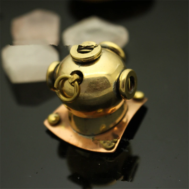 1PC Brass Submarine Diving Cap Paracord Knife Beads Lanyard Pendant Paracord Survival Bracelet Buckle DIY Decorative Accessories