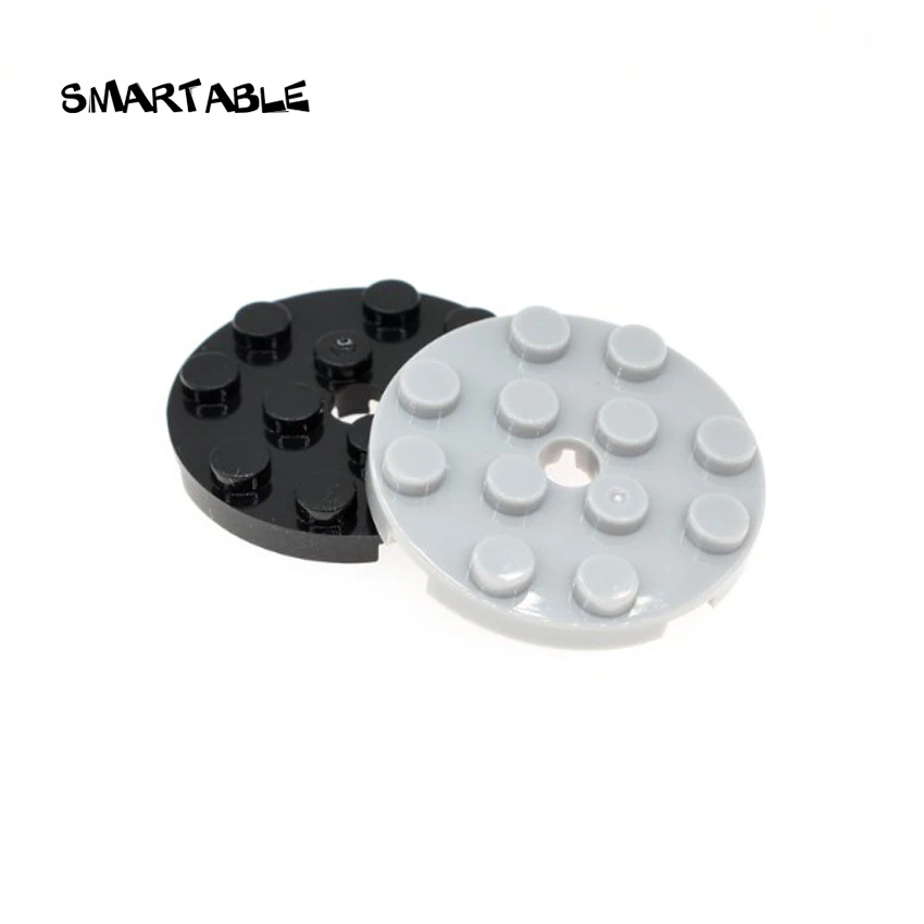 

Smartable Plate Round 4x4 with Pin Hole Building Blocks MOC Part Toys Compatible Major Brand 60474 20pcs/lot