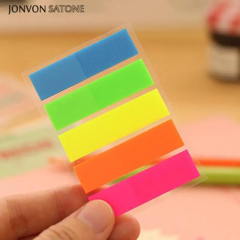 Jonvon Satone 5pcs Memo Paper Loose Leaf Stickers Transparent Instructions Cute Stationary Kids Stationary Sticky Notes Kawaii