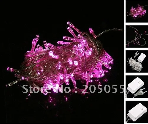 

100 LED 10M/32FT Wedding Party Christmas Fairy String Lights LED STRING for Christmass XMAS wedding party with tail plug- PINK
