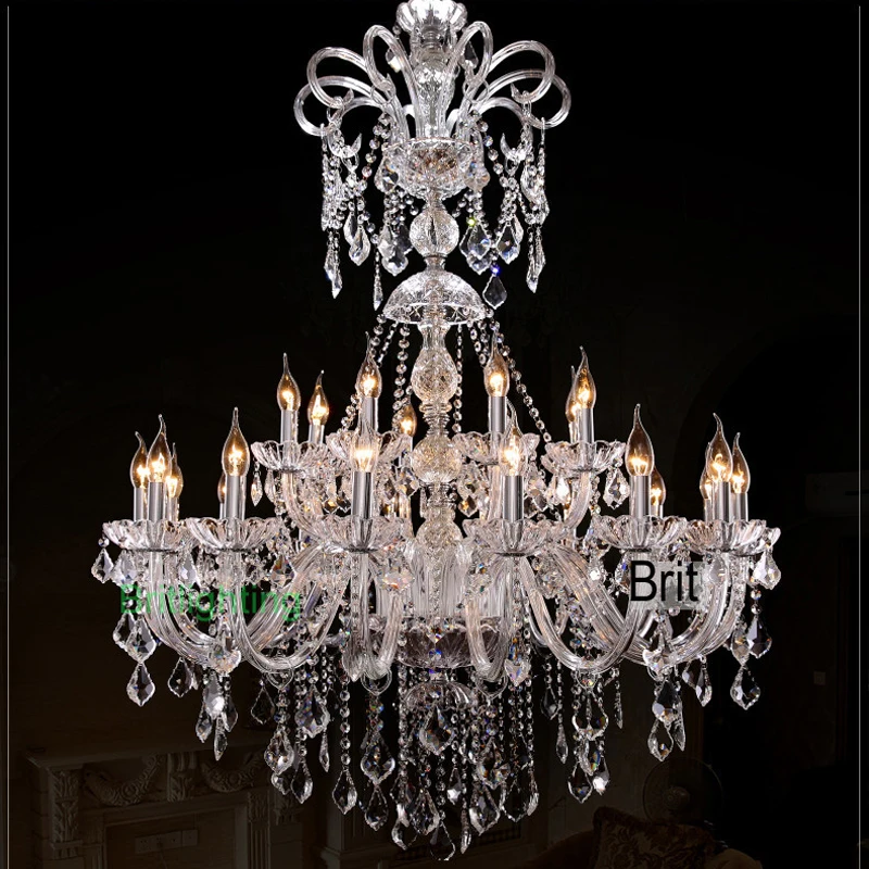 Classic Chandeliers Crystal Murano Venetian Style Chandelier Multi-tier Empire Large Crystal Chandelier Luxury Living Room Lamp