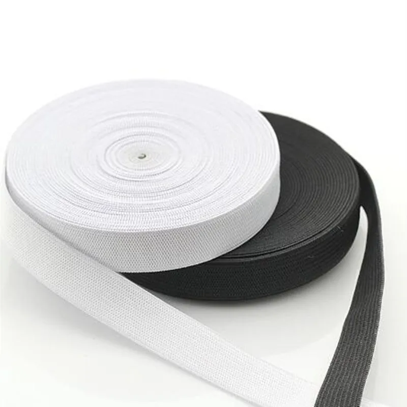 4 meters 15/20/25/30/35/40/45/50MM White/Black Nylon Highest Elastic Bands Garment Trousers Sewing Accessories DIY 5BB5635