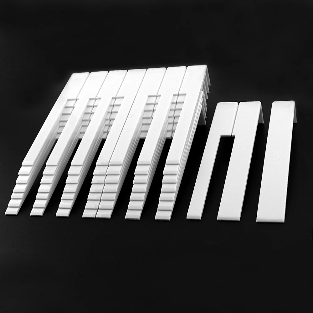 Complete Piano Key Tops com frentes, peças de reparação de substituição, cor branca, 5,2 centímetros, 2,05 \