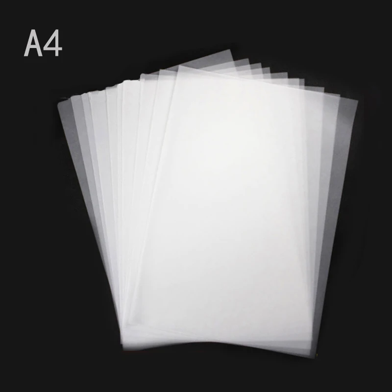 

100pcs A4 Sulphuric acid Translucent Tracing Paper DIY Copying Calligraphy Drawing Supply also for Laser Inkjet Printer Copier