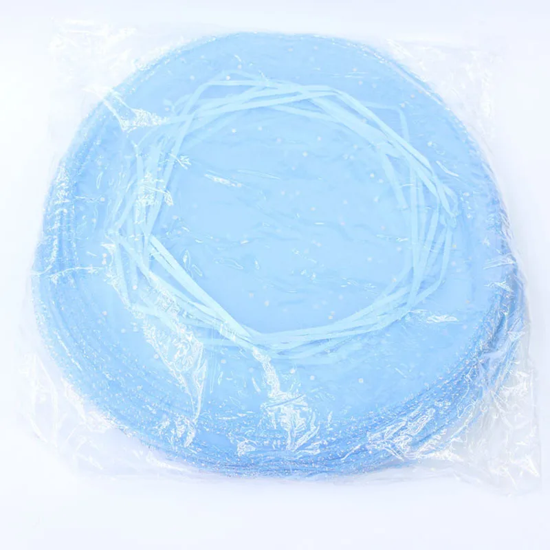 26cm 2000pcs Sky Blue Candy Bags For Wedding Round Christmas Organza Bags Gift Packaging Bags Women Drawstring Package Display