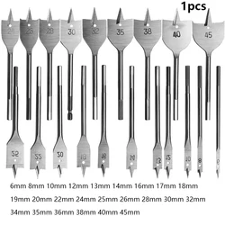 1Pc 6-45mm Flat Drill High-carbon Steel Wood Flat Drill Set Woodworking Spade Drill Bits Durable Woodworking Tool Wholesales