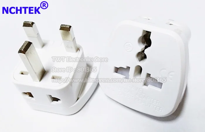 NCHTEK Multifunctional EU/AU/US to UK Plugs Adapter Power Converter Plugs, 2 In 1 UK Travel Adapter/Free Shipping/10PCS