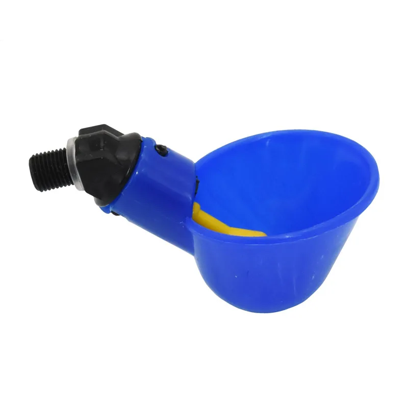 100 pcs blue  Automatic Drinking Cups Chicken Waterer Quail Nipple Drinker Thread Drinker Water Bowl Poultry supplies