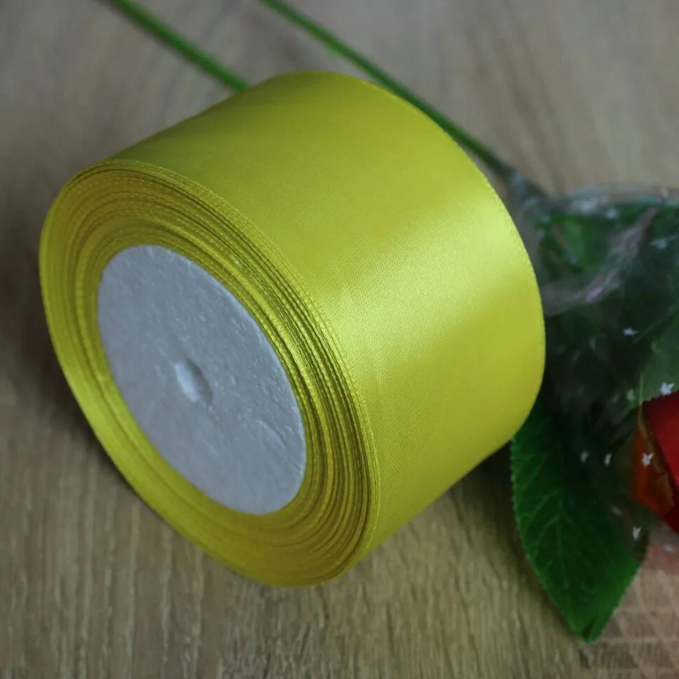 silk 2’ 50mm wide 25 yards/roll satin ribbon DIY gift wrap handmade materials hair bow polyester 5cm mix