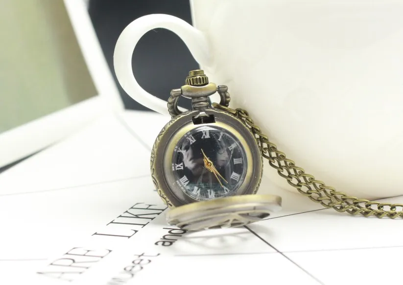 Sci-fi Deathly Pocket Watch Chains Necklace Vintage Hollow Quartz Pocket Watches Steampunk for Men Fans Gifts Watch