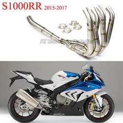 Full System Slip On For BMW S1000RR S1000r 2010-2018 Motorcycle Exhaust Escape Moto Header Front Link Pipe Connect 60mm Muffler