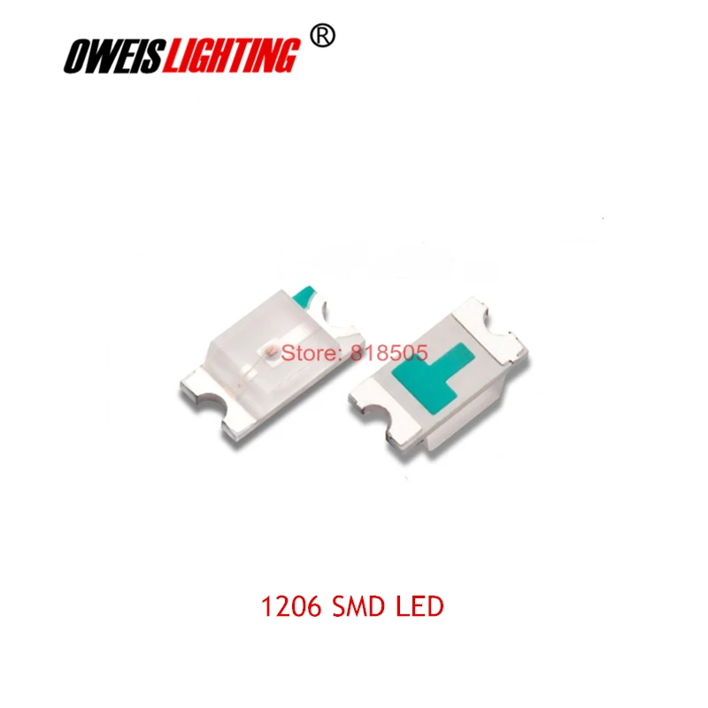 50PCS 1206 850NM (28-30mW) / 940NM (18-20mW) SMD LED 3216 IR 20mA 1.3-1.5v 3.2*1.6mm