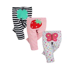 3PCS/LOT 2023 New Fashion Baby Pants 100% Cotton Spring Autumn Newborn Baby Leggings Infant Baby Boy Girl Clothing 6-24 Month