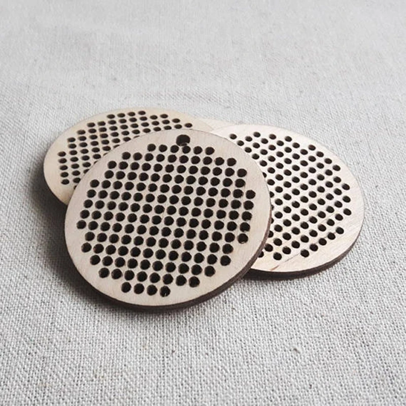 

Подвеска для вышивки крестиком «сделай сам», круг 50 мм, деревянные украшения, рукоделие, вышивка крестиком без рисунка