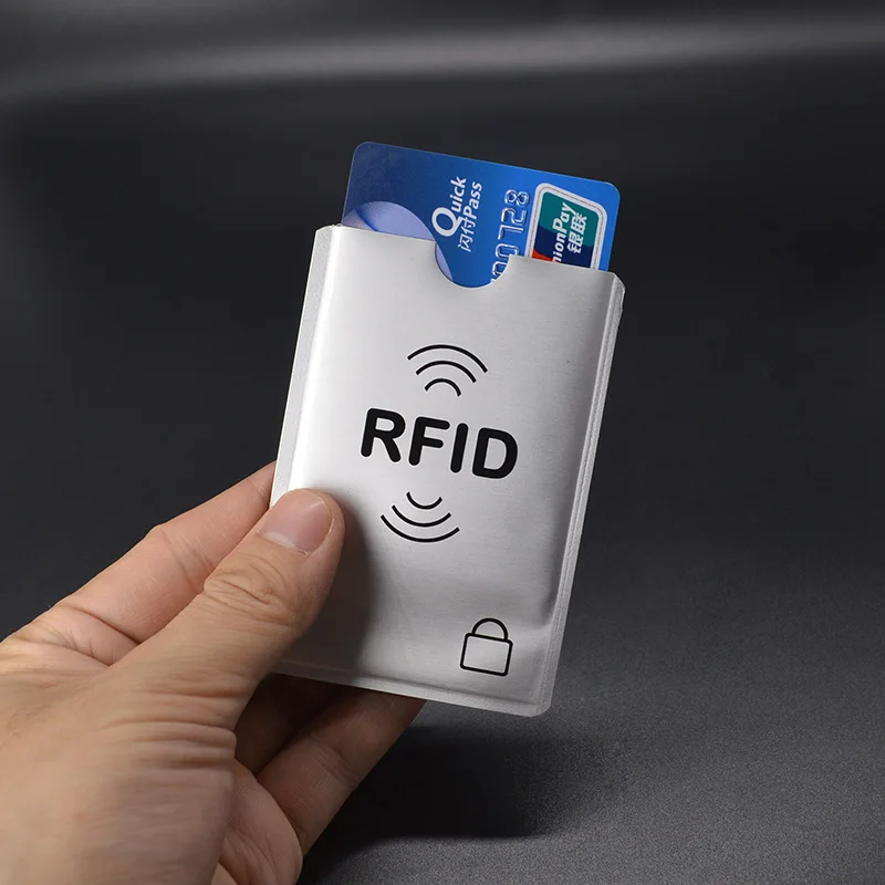Leitor anti rfid de alumínio, carteira para cartões de crédito com bloqueio de cartões, nova capa protetora para cartão bancário e antifurto