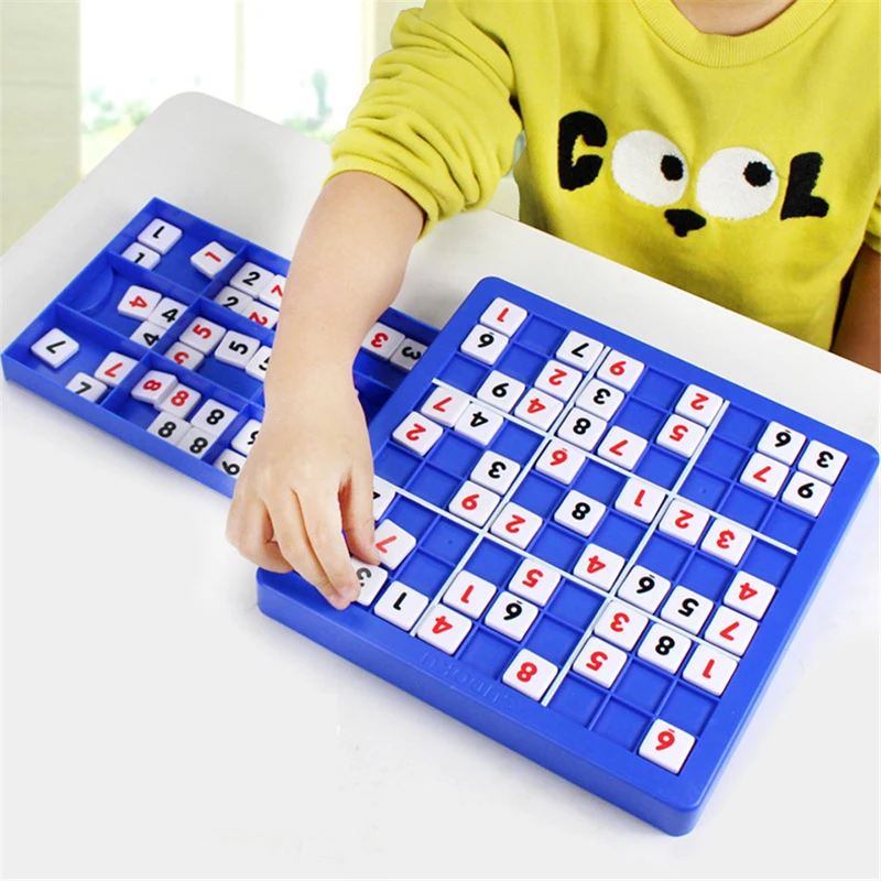 

BSTFAMLY Children Sudoku Chess Beech with drawer 24*24*5cm 81Pcs/Set International Checkers Folding Game Table Toy Gift LF02