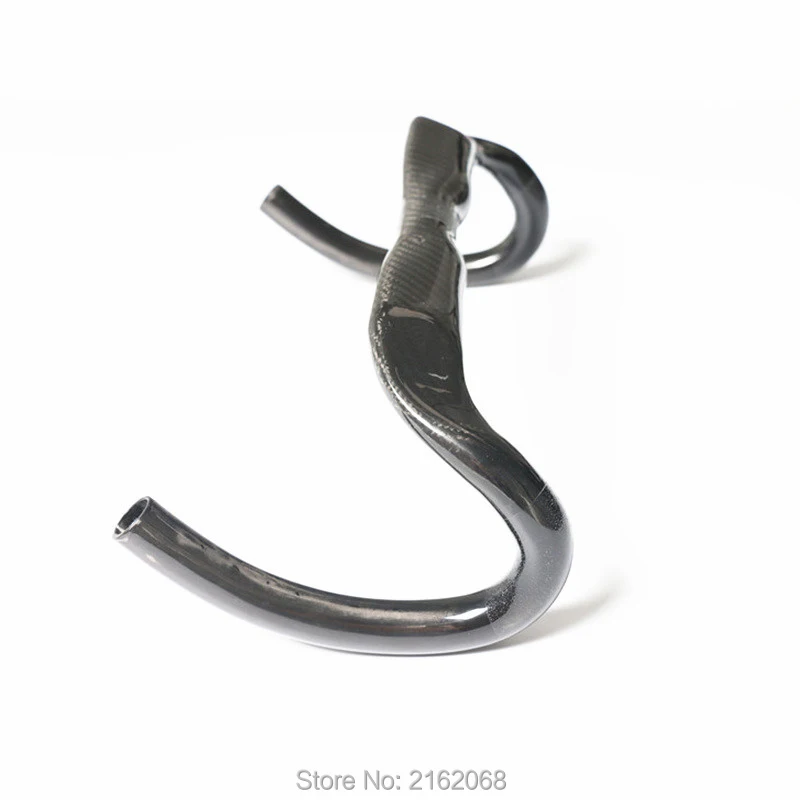 Neuester kompakter Typ Racing Rennrad glänzend matt 3K Vollcarbon-Fahrradlenker Carbon gebogener Stange 31,8 * 380-440 mm – Detail 2