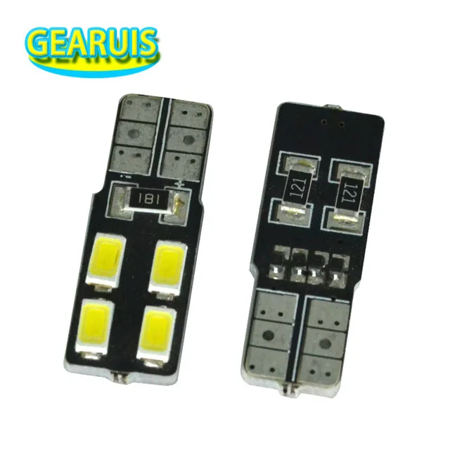 100pcs Super bright Non polar T10 Canbus 2W 130MA 4 SMD 5630 5730 LED NO Error Auto W5W 501 car styling clearance light bulb 12V