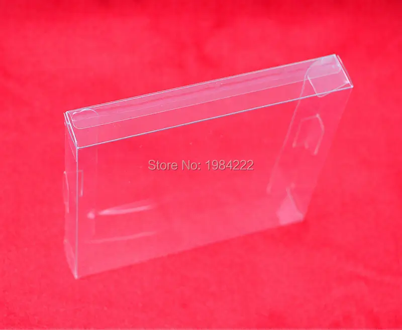 1 unidad de funda protectora de tarjeta de juego PET de plástico transparente para reemplazo de cajas de juego de cartuchos NES