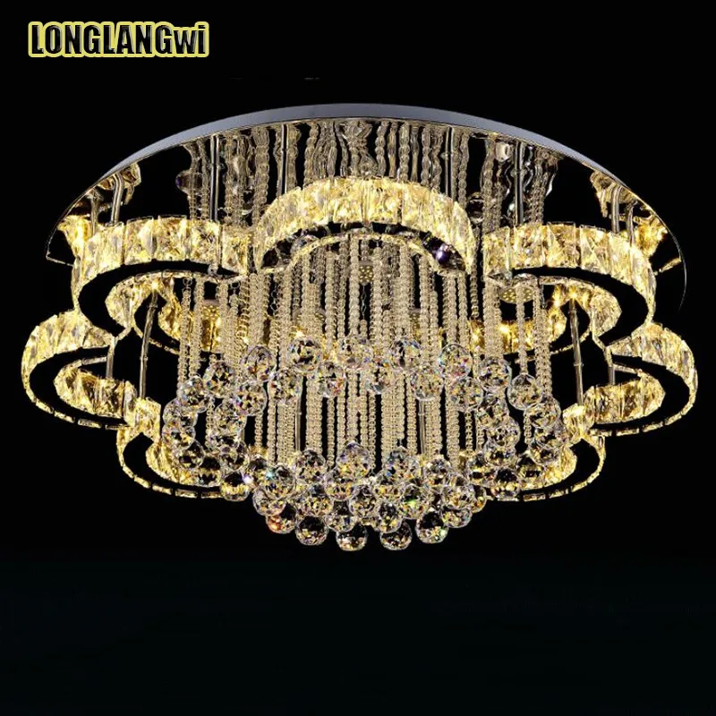 High Quality Large Modern Living Room Crystal Chandelier Large Home Decor Lighting Fixture LED Chandeliers light