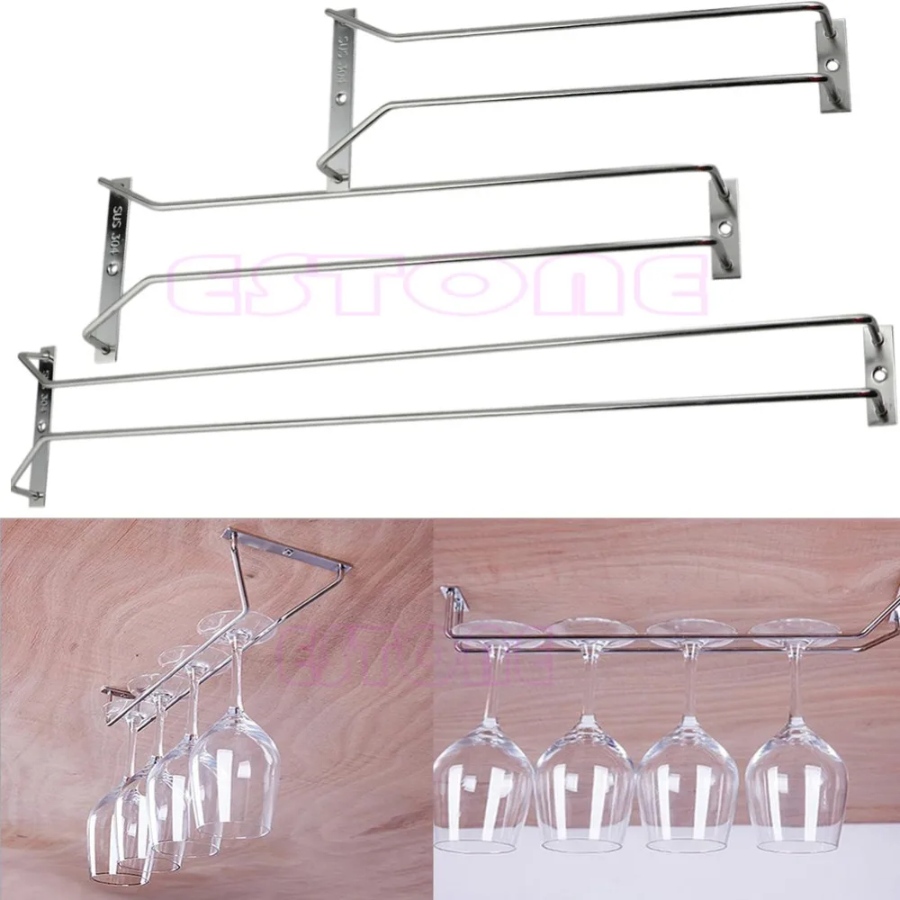 New 27/35CM Wine Glass Rack Hanging Stemware Holders Under Cabinet Home Bar for kitchen accessories