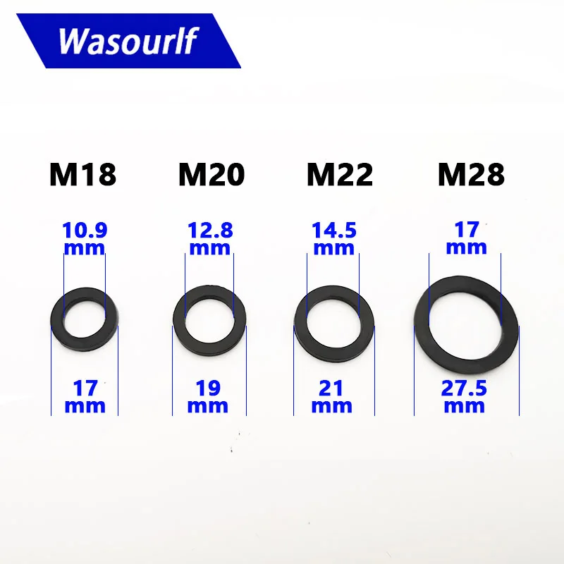 

Wasourlf 10 PCS M18 M20 M22 M28 Male Thread Aerator Gasket Rubber Flat Ring Hermetic Seal Thickness 2.5mm Pipe Sealer Accessory