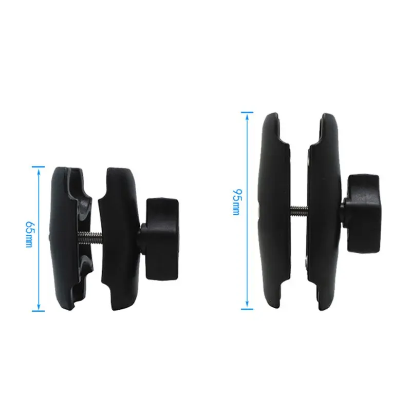 65mm or 95mm Short Long Double Socket Arm for 1 Inch Ball Bases for Gopro Camera Bicycle Motorcycle Phone Holder for Ram Mount