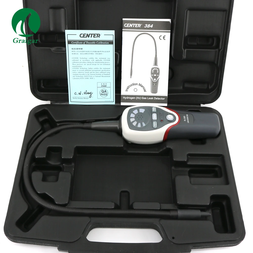Nuevo CENTER-384 Detector de fugas de gas en pista Sensor de gas Detector de gas 5% de hidrógeno (H2) + 95% nitrógeno (N)