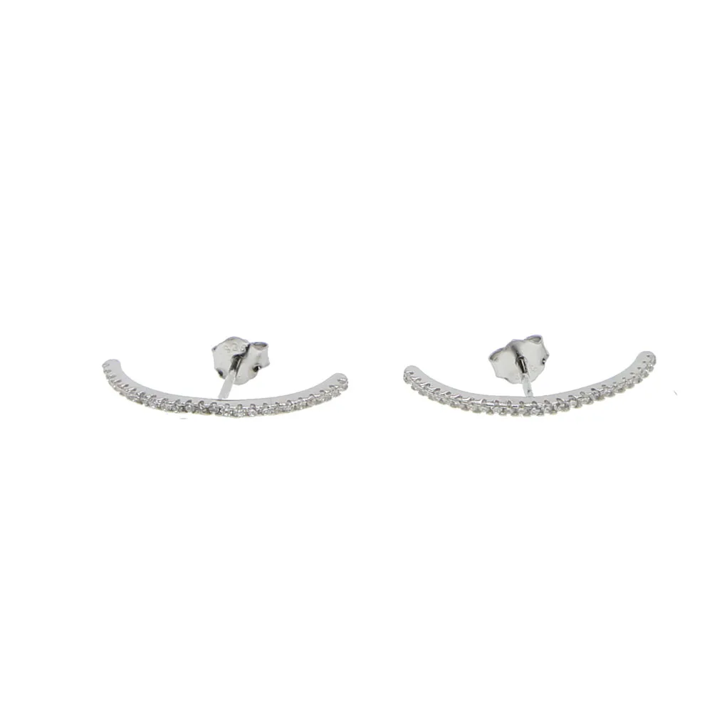 2018 Rushed Brincos Earrings Delicate Cute Cz Tiny Minimalist Girl Women 925 Sterling silver Earring